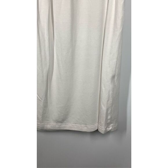 iGENJUN Women's Sleeveless Keyhole Back Button Pleated Top White Size Small - Picture 5 of 7